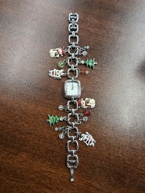 Silver Holiday Charm Watch